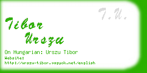 tibor urszu business card